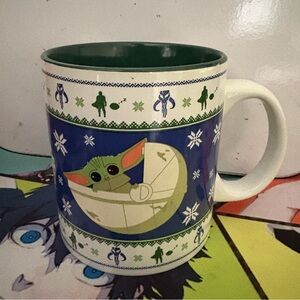 Star Wars Grogu Baby Yoda Christmas Mug 20oz Ceramic – Mandalorian Holiday
